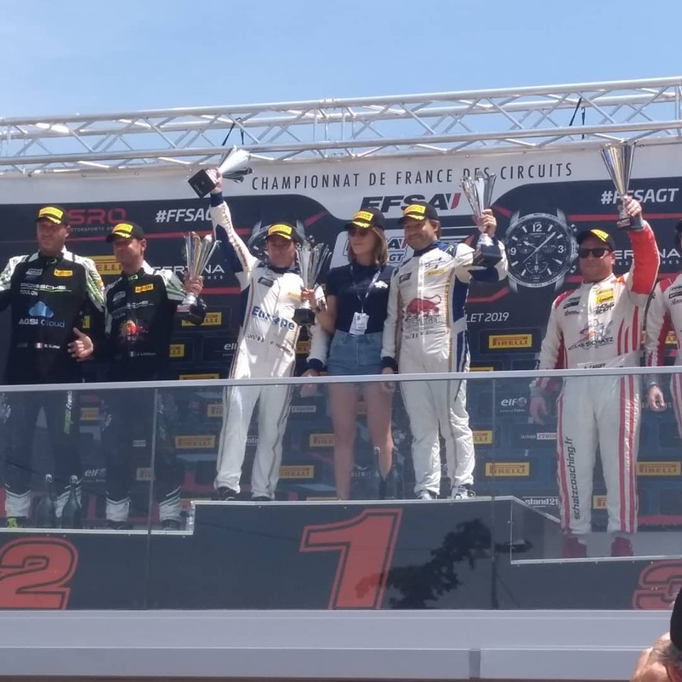 Valentin Simonet and Pascal Huteau take P1 in Race 2 at Ledenon FFSA GT4